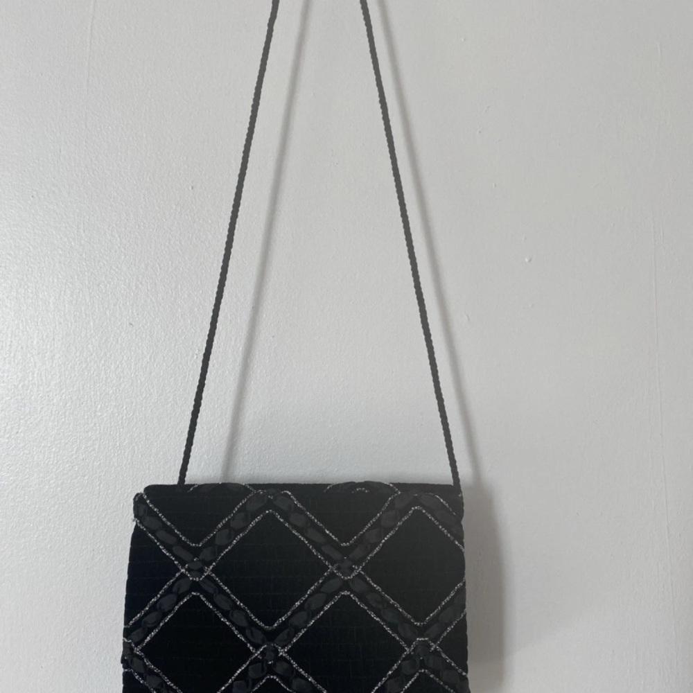 Elegant Black Quilted Shoulder Bag Barbara miller